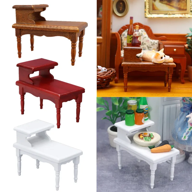 Mesa de centro de madera para casa de muñecas – Escala 1:12 - imagen 2