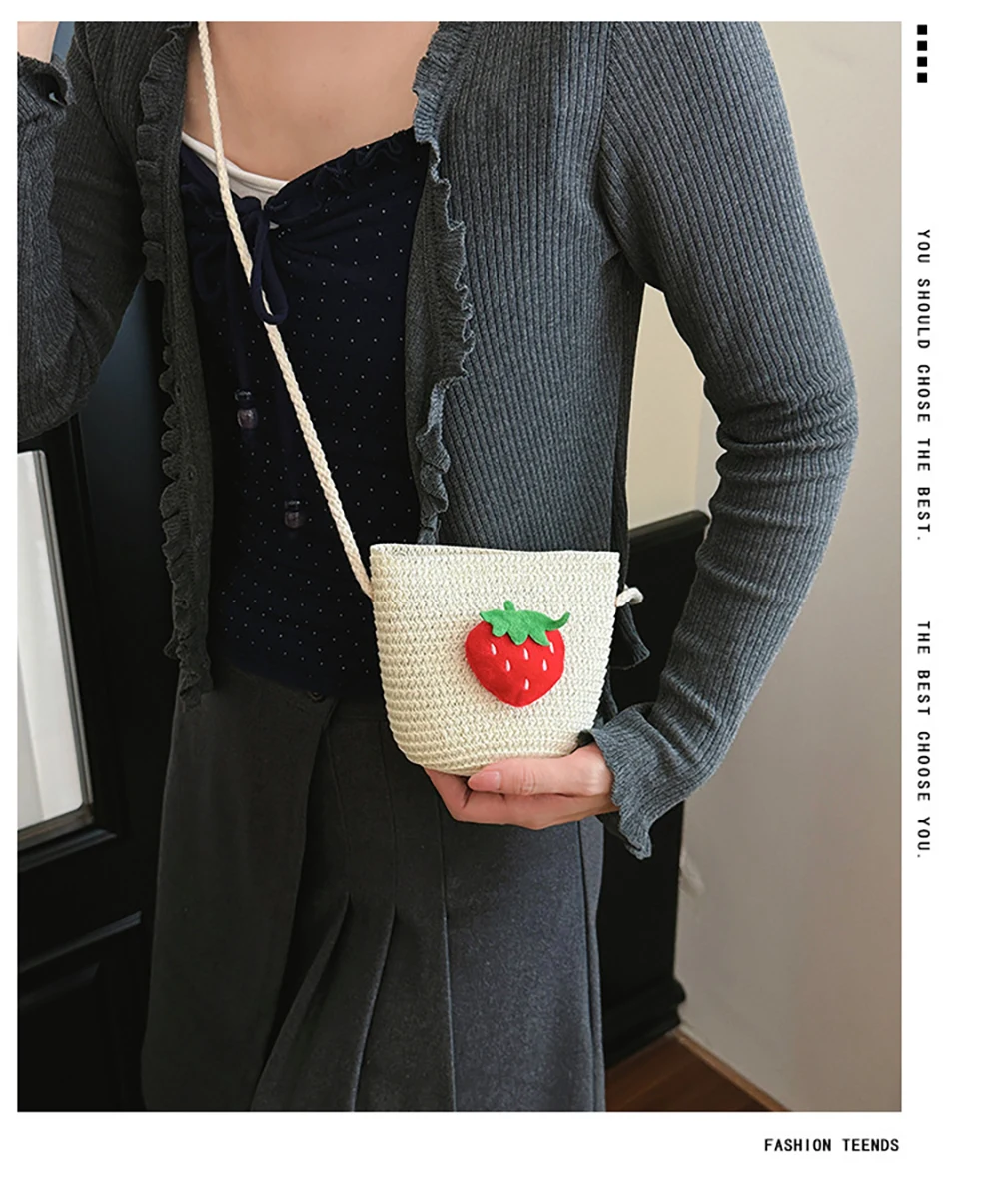 Monedero infantil con diseño de frutas en varios colores