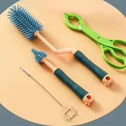 Cepillo de silicona para biberones, limpieza fácil y suave