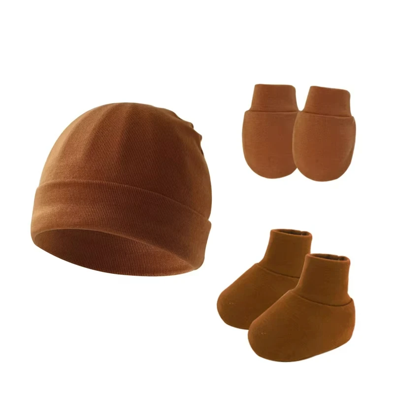 Conjunto recién nacido: gorro, guantes y calcetines de algodón - imagen 4