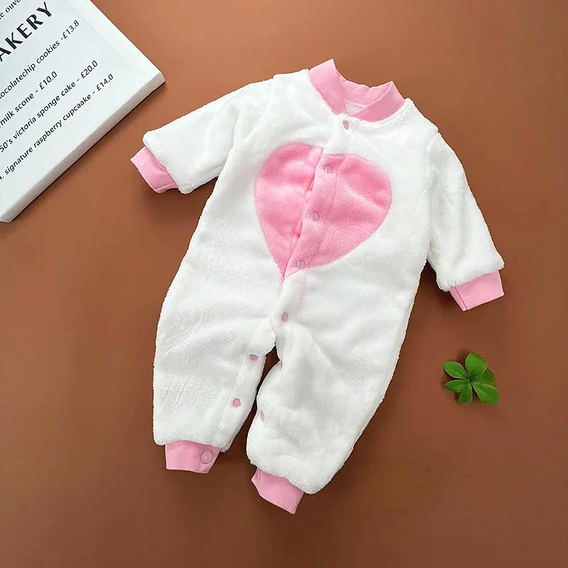 Traje de gateo cálido recién nacido con botones – mono invierno