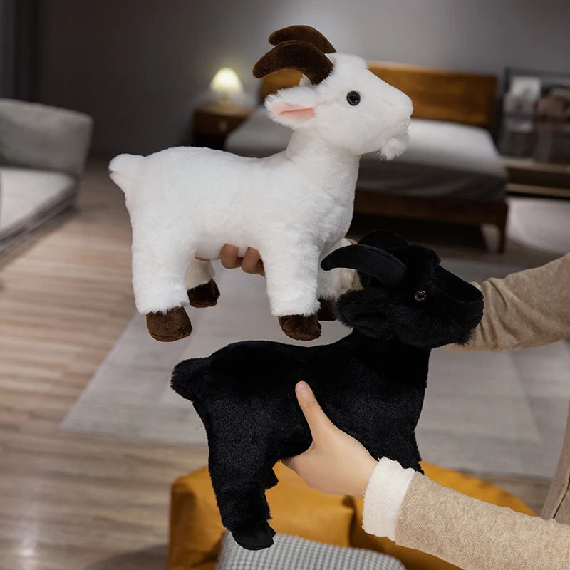 Peluche oveja animal realista blanco, tacto suave para regalar - imagen 3