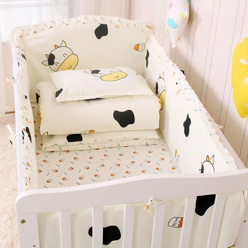 Set ropa de cama con elefante para cuna de bebé – 6 piezas - imagen 4