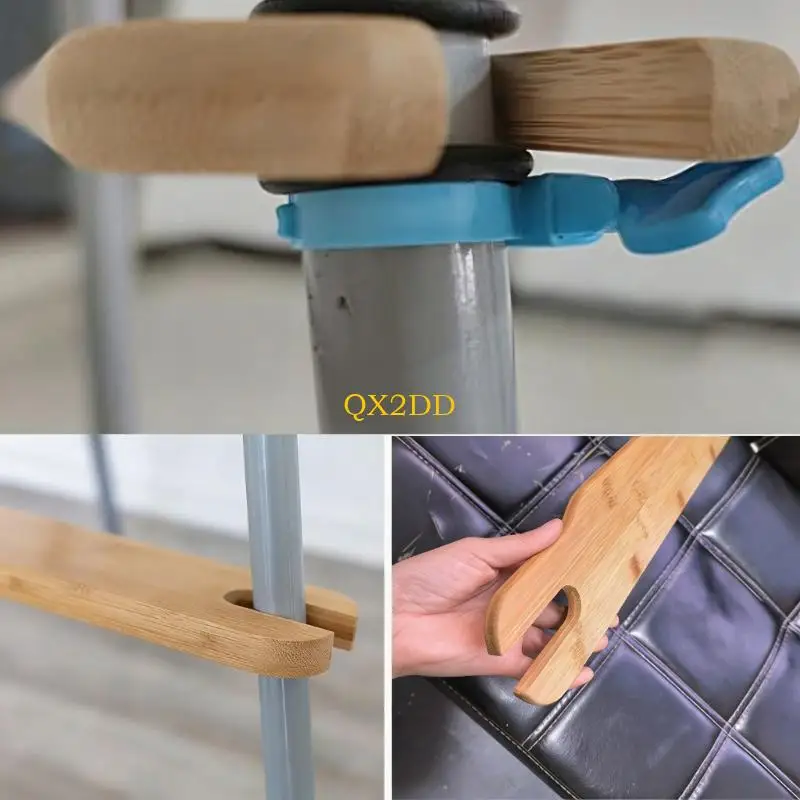 QX2D Reposapiés de madera antideslizante para silla comedor bebé - imagen 4
