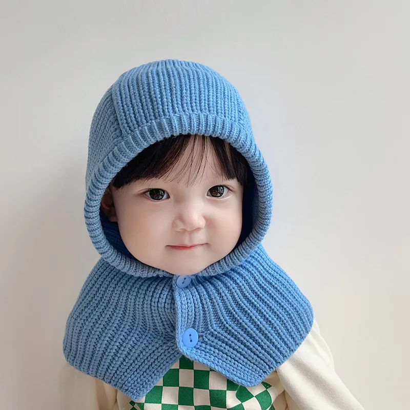 Gorro de invierno bebé con orejeras - Tejido sólido - imagen 4