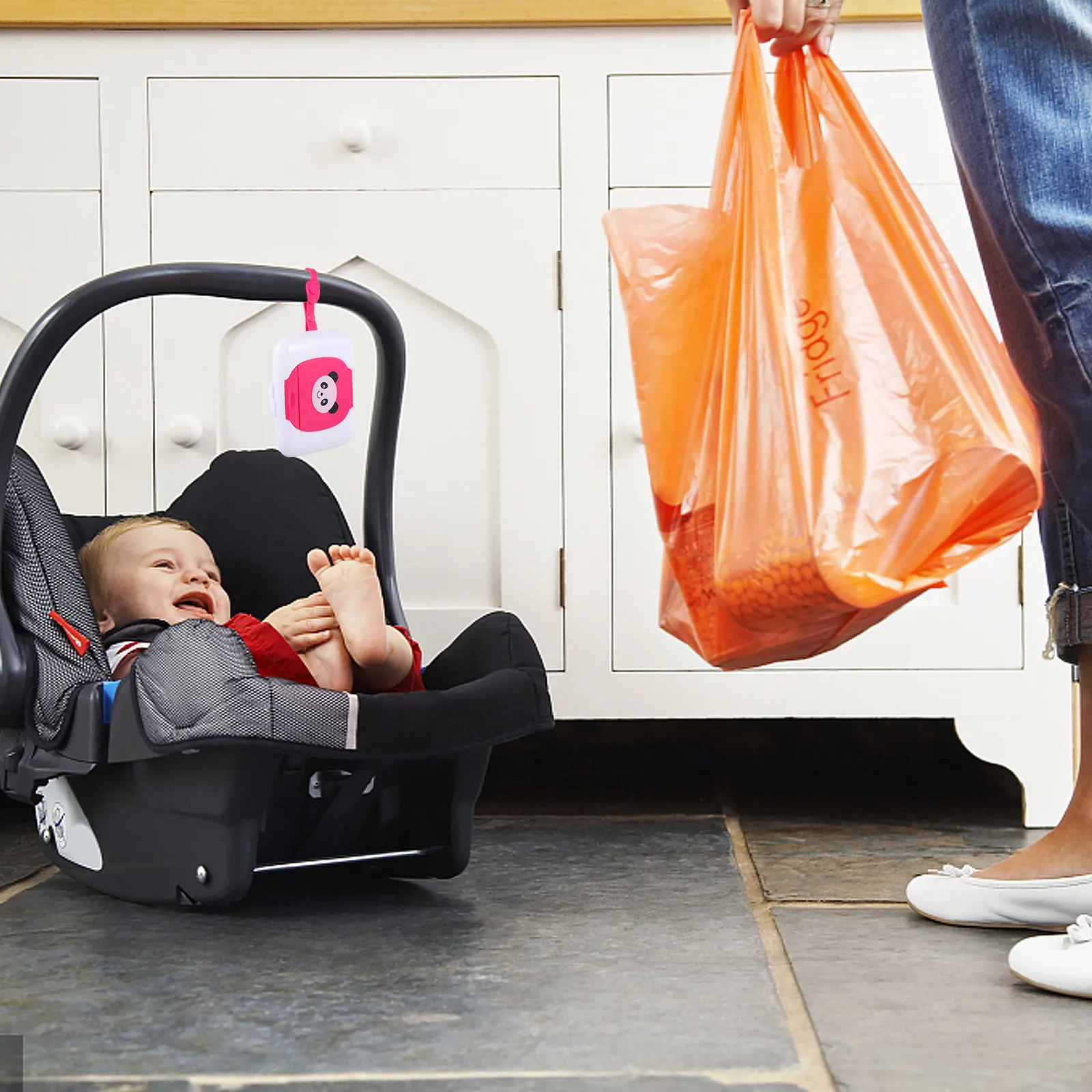 Porta pañuelos colgante para carrito, funda reutilizable - imagen 4