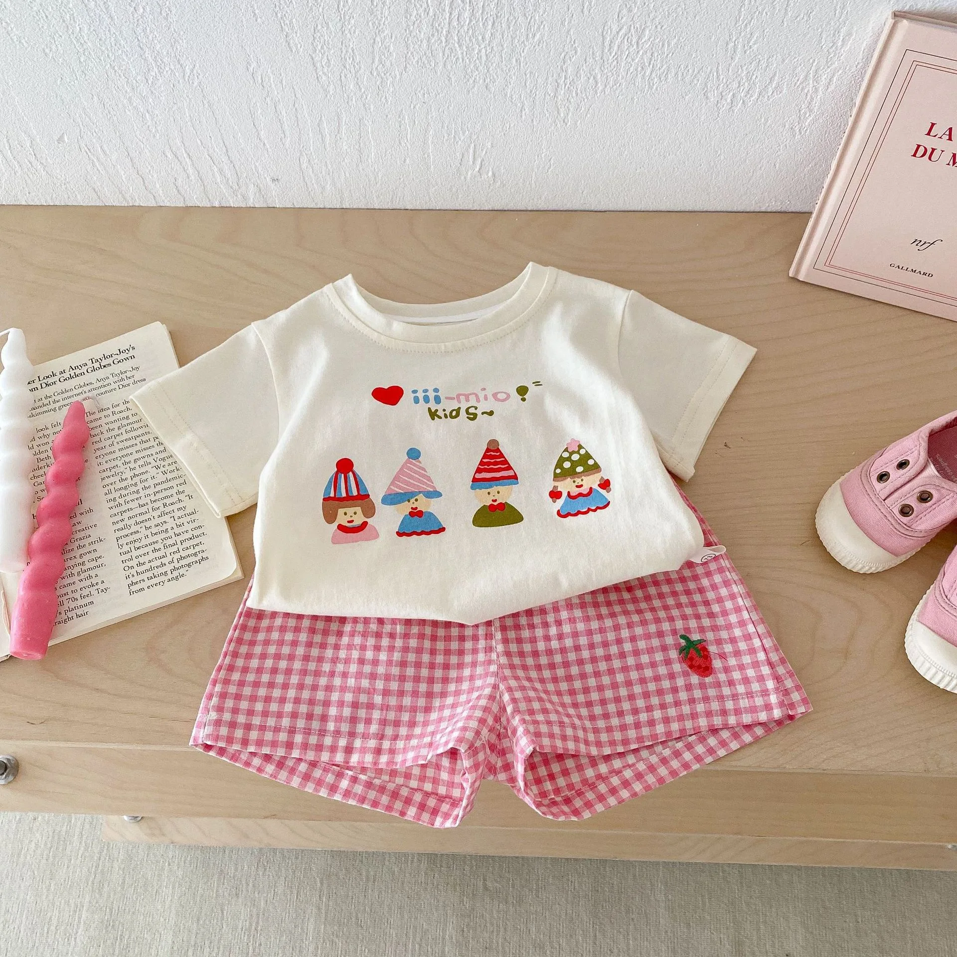 Conjunto bebé niña verano de dos piezas estampado con pantalón corto - imagen 2
