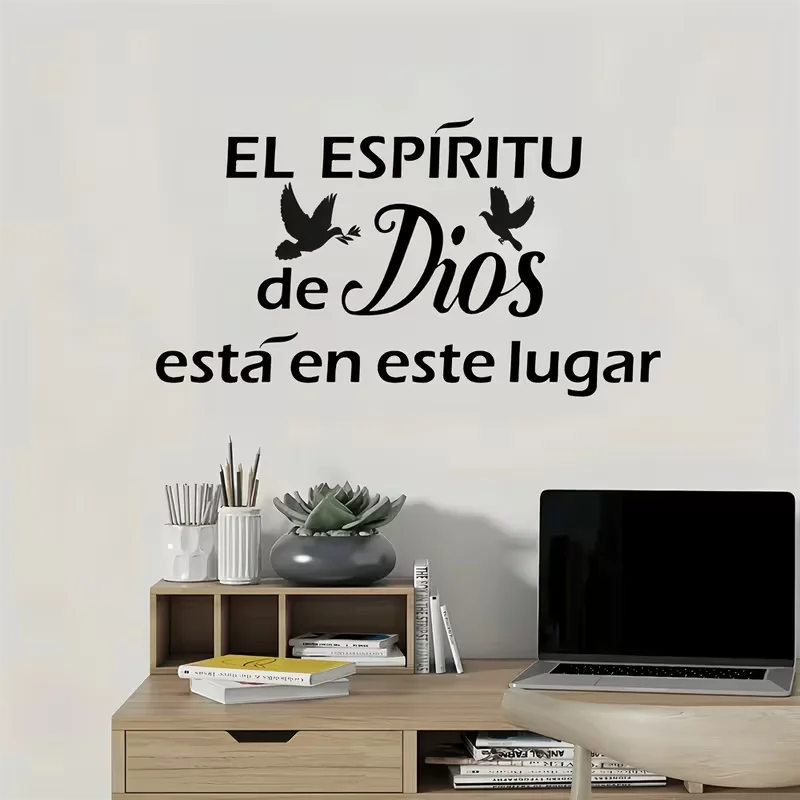 Pegatinas de pared cristianas con palomas y espíritu de Dios - imagen 2