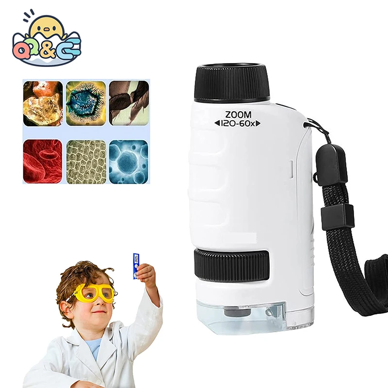 Microscopio LED de bolsillo para niños
