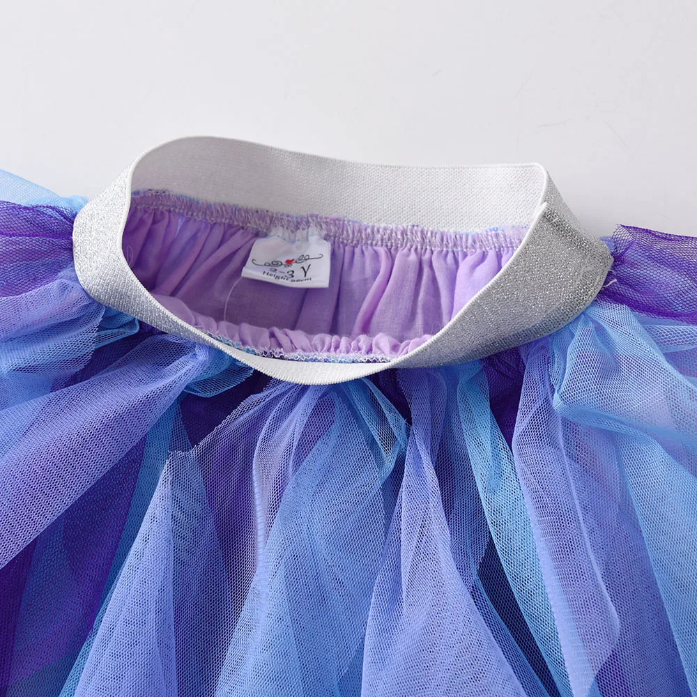 DXTON falda tutú de tul con caída irregular para niñas ballet - imagen 3