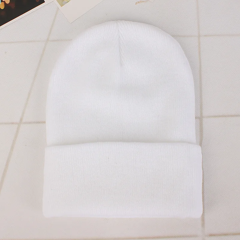 Gorro tejido de invierno unisex cálido en punto sólido exterior - imagen 3