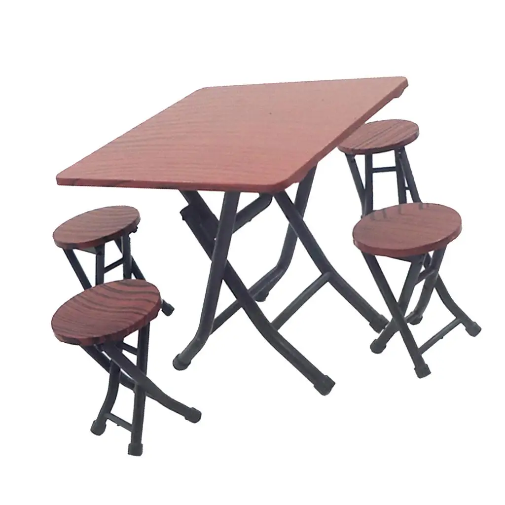 Muebles cocina en miniatura para casas de muñecas: mesas y sillas - imagen 2