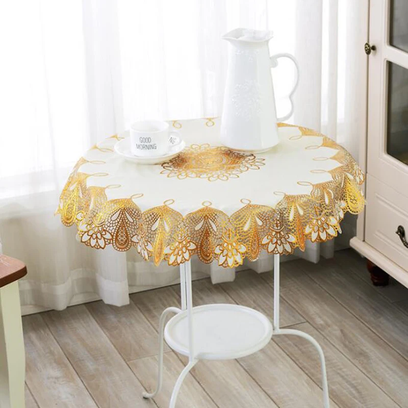 Mantel impermeable estampado floral redondo cuadrado resistente al aceite - imagen 3