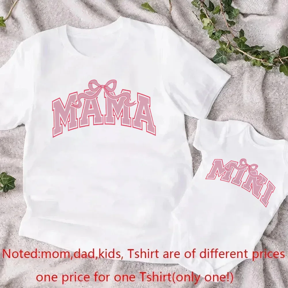 Mama Mimi Camiseta a juego madre e hija con estampado lazo - imagen 3
