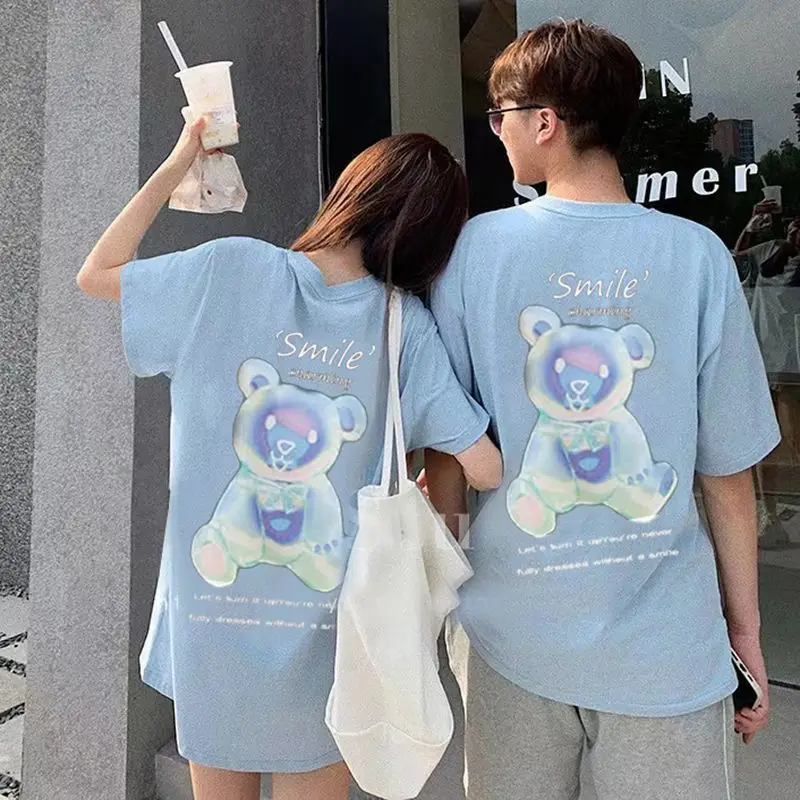 Camiseta manga corta verano con oso, look familiar madre-hija - imagen 2