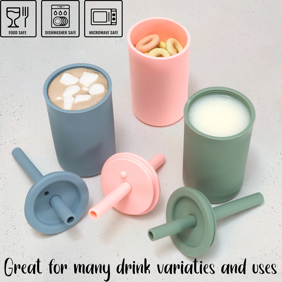 Tazas de alimentación paja suave sin BPA para bebés recién nacidos - imagen 3
