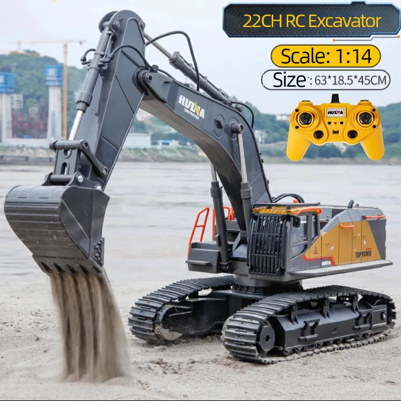 Excavadora radiocontrol HUINA para niños – Aleación resistente