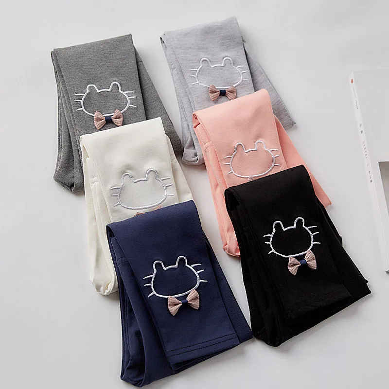 Milangel Leggings con lazo para niña – Pantalón cómodo de otoño - imagen 4