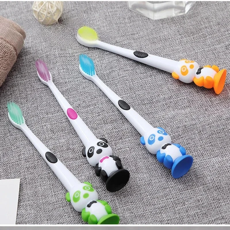 Cepillo infantil de cerdas suaves con panda – Higiene bucal para bebé - imagen 4