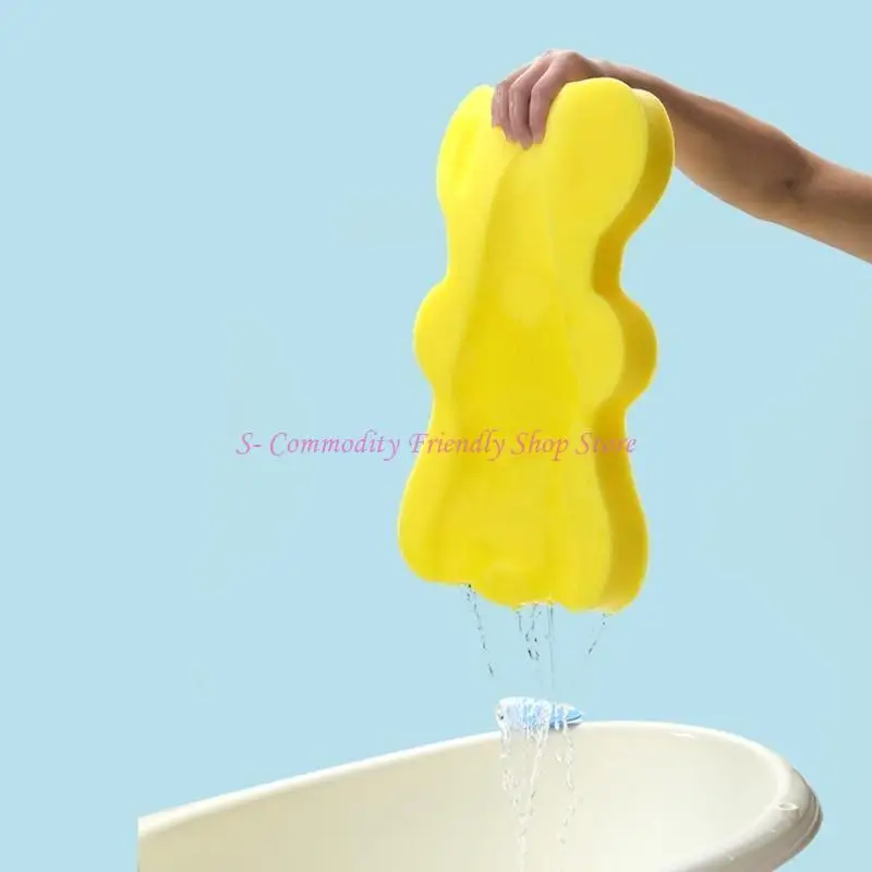 Esponja acolchada de baño con forma de oso para niño – Suave y divertida