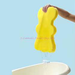 Esponja acolchada de baño con forma de oso para niño – Suave y divertida