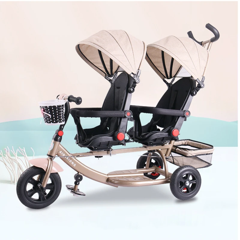 Vagón infantil Tandem Ride-On con estructura de acero antivuelco - imagen 3