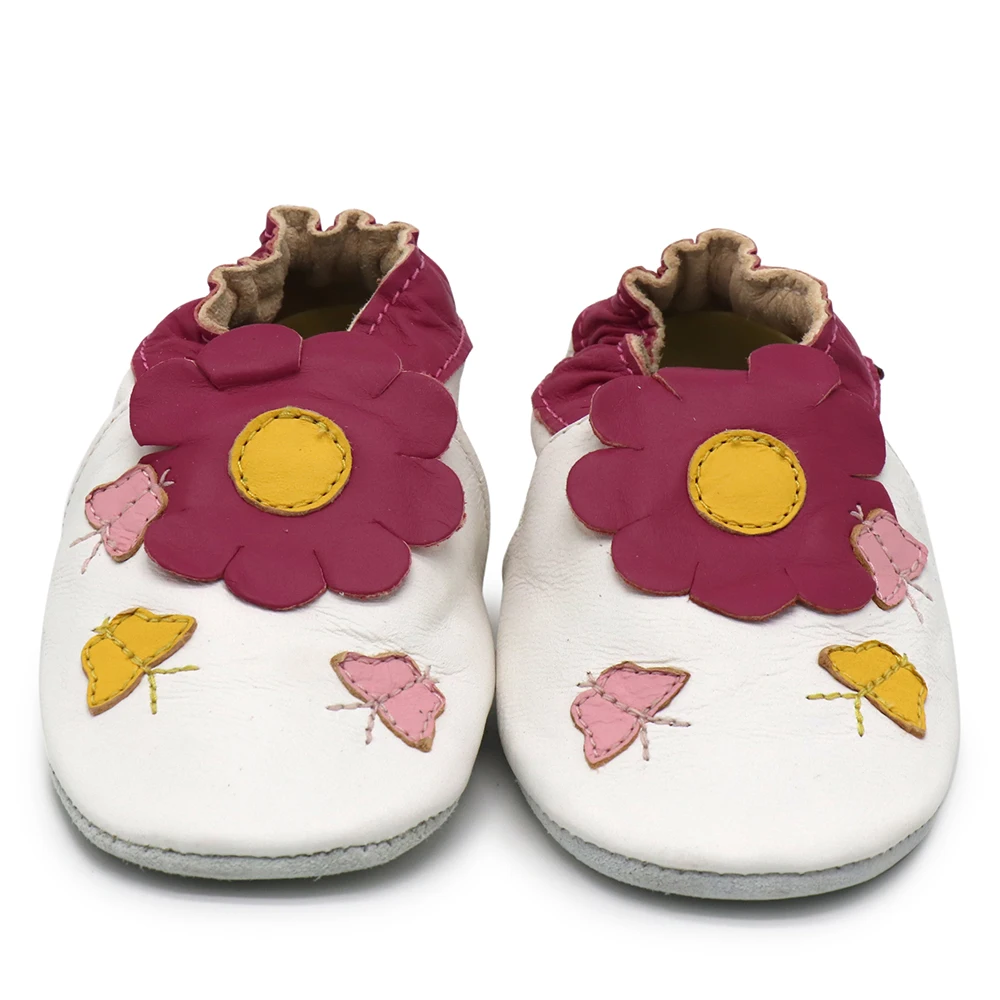 Carozoo Zapatos de Piel para Primeros Pasos – Suela Blanda Antideslizante - imagen 5