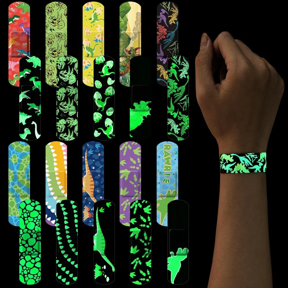 Tiritas luminosas infantiles con diseños de dinosaurios y estrellas - imagen 2
