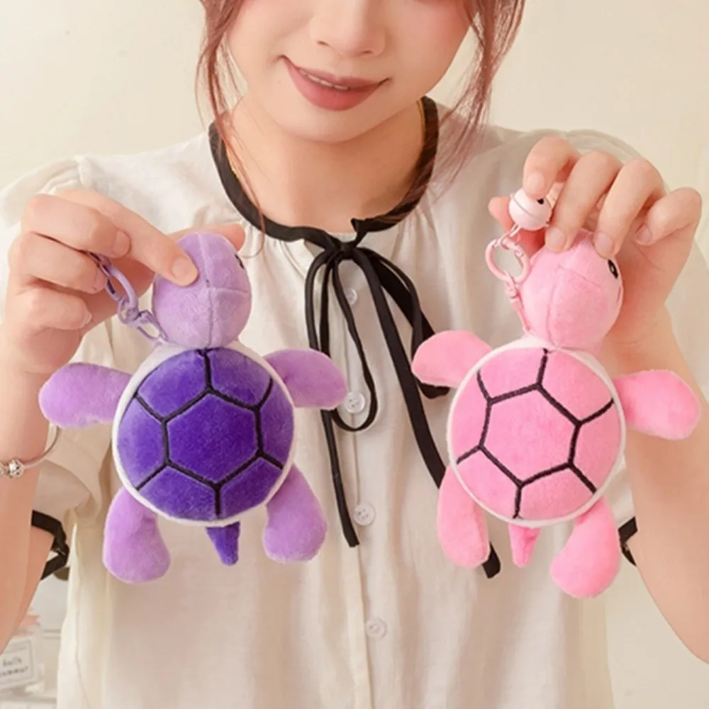 Llavero de peluche tortuga con campana, colgante para bolso - imagen 5