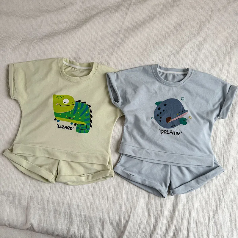 Conjunto veraniego para niños estampado de animales ligero - imagen 2