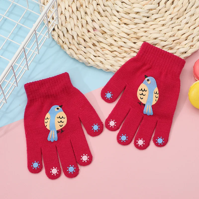 Guantes gruesos de cinco dedos para niños