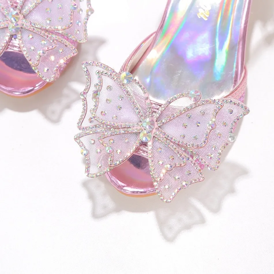 Zapatos fiesta cuña cuero estilo Cenicienta para niñas - imagen 3