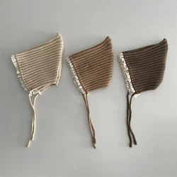 Gorro de punto invierno para bebé con cubreorejas