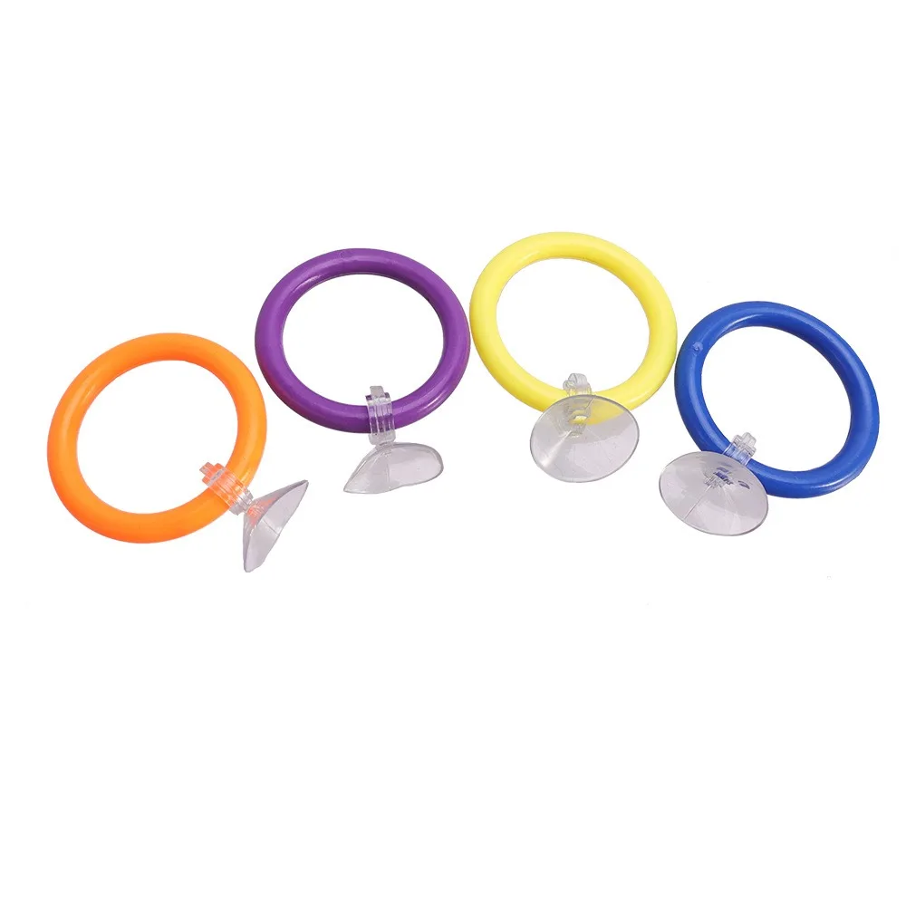 Juguetes para acuario con ventosa en anillo entrenador para peces