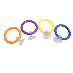 Juguetes para acuario con ventosa en anillo entrenador para peces