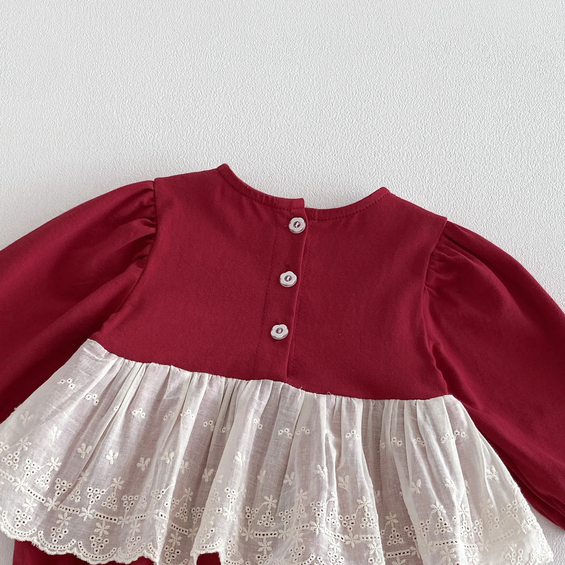 Herfst Body bebé de manga larga para niña con estampado princesa roja - imagen 4