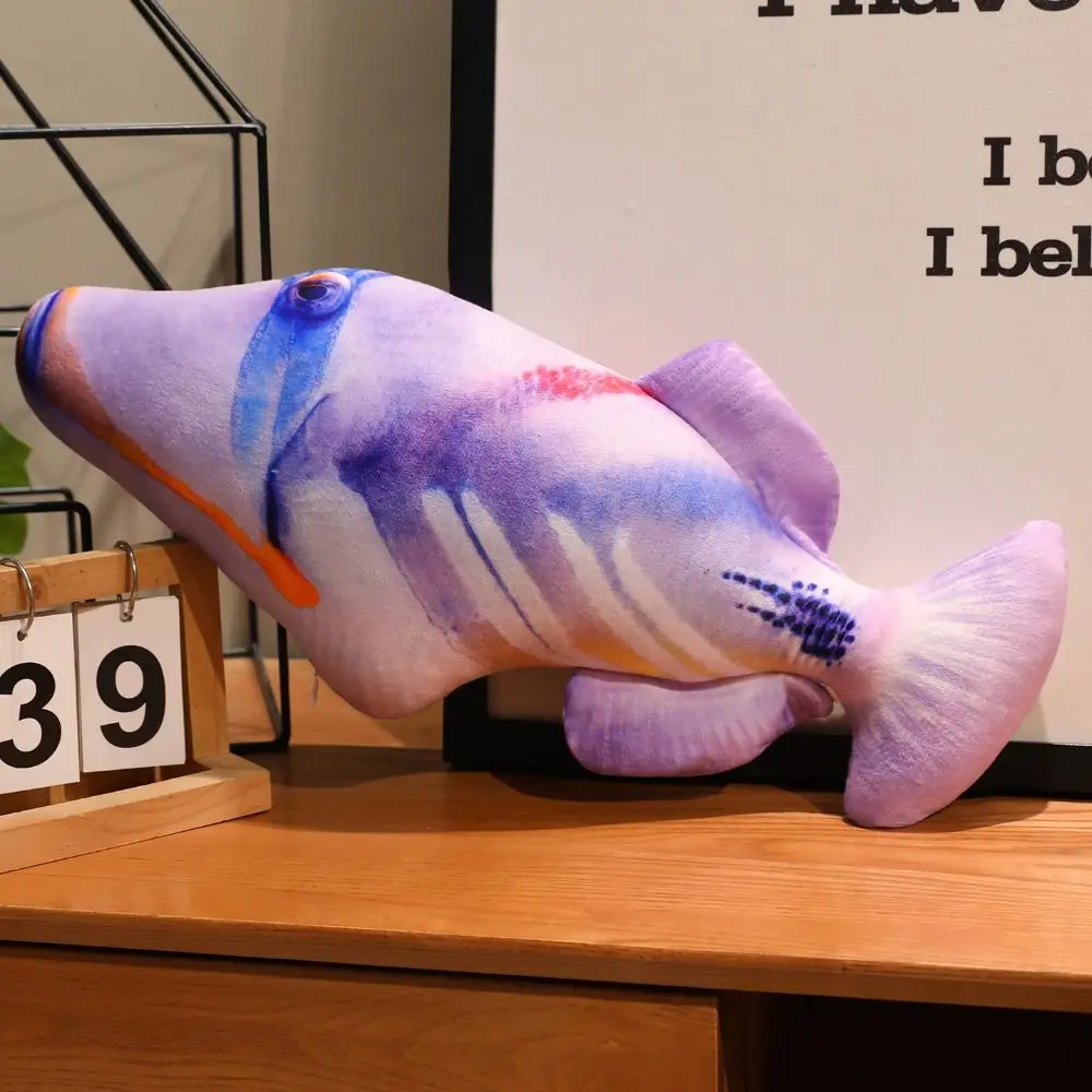 Peluche de pez marino para abrazar, almohada infantil verde - imagen 3