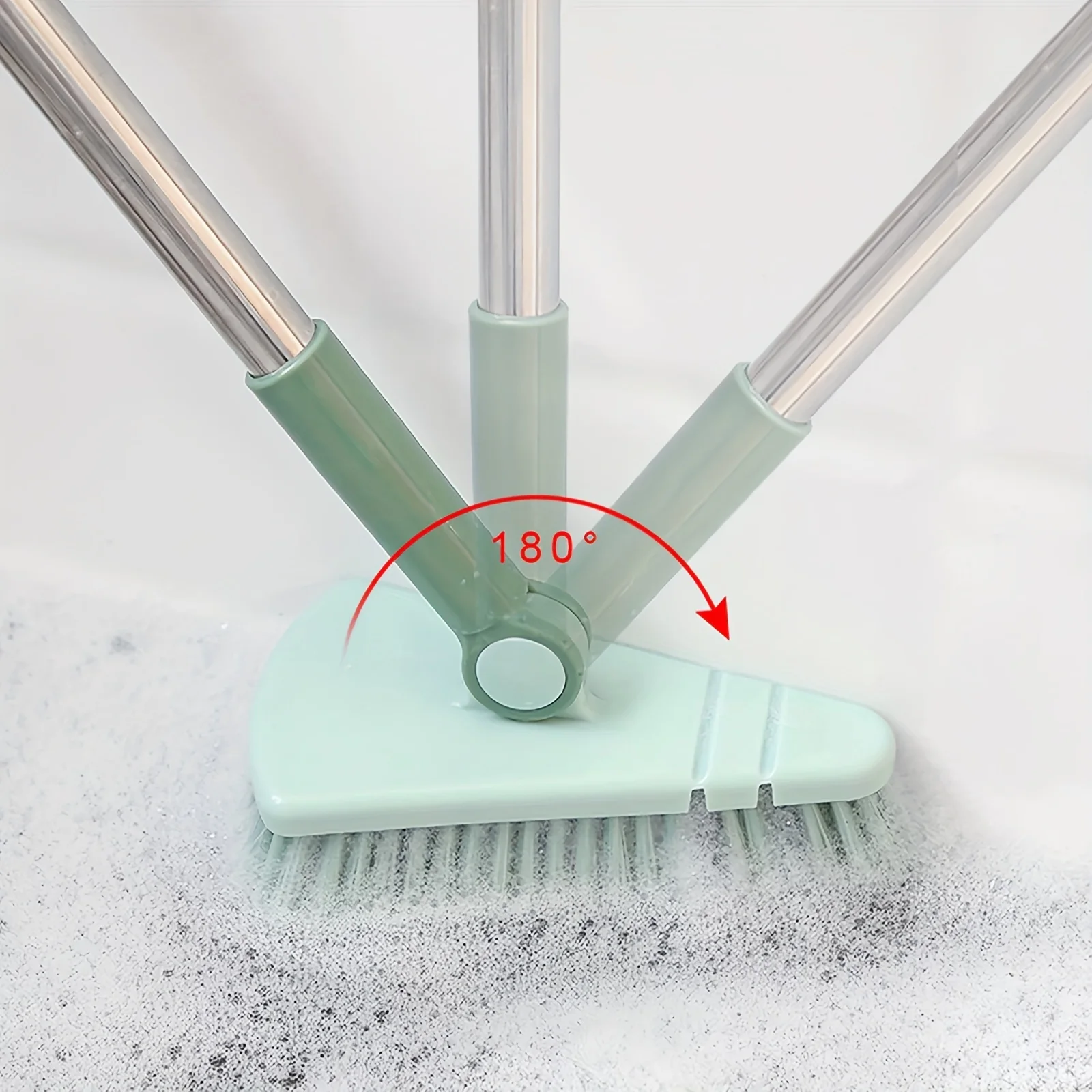 Cepillo de suelo triangular con mango desmontable para baño y cocina - imagen 5