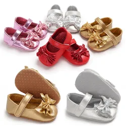 Zapatitos verano con lazo para bebé recién nacido - Suela suave