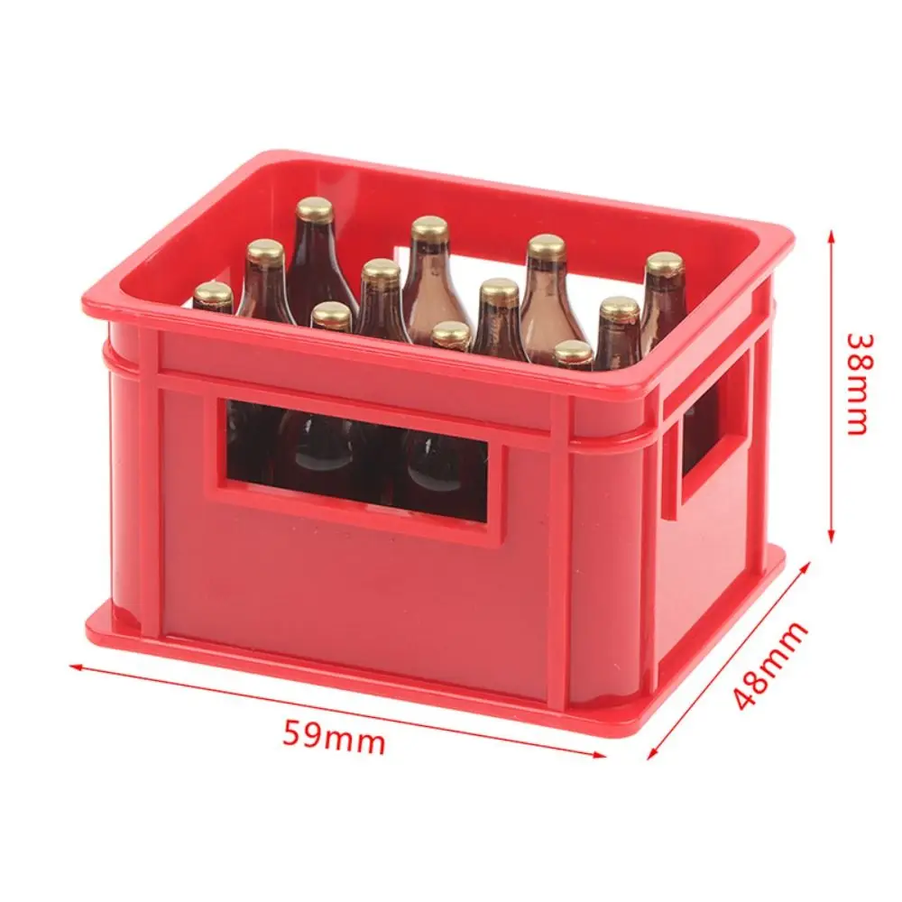 Juego accesorios casa de muñecas 1:12 – Cesta con botellas - imagen 4