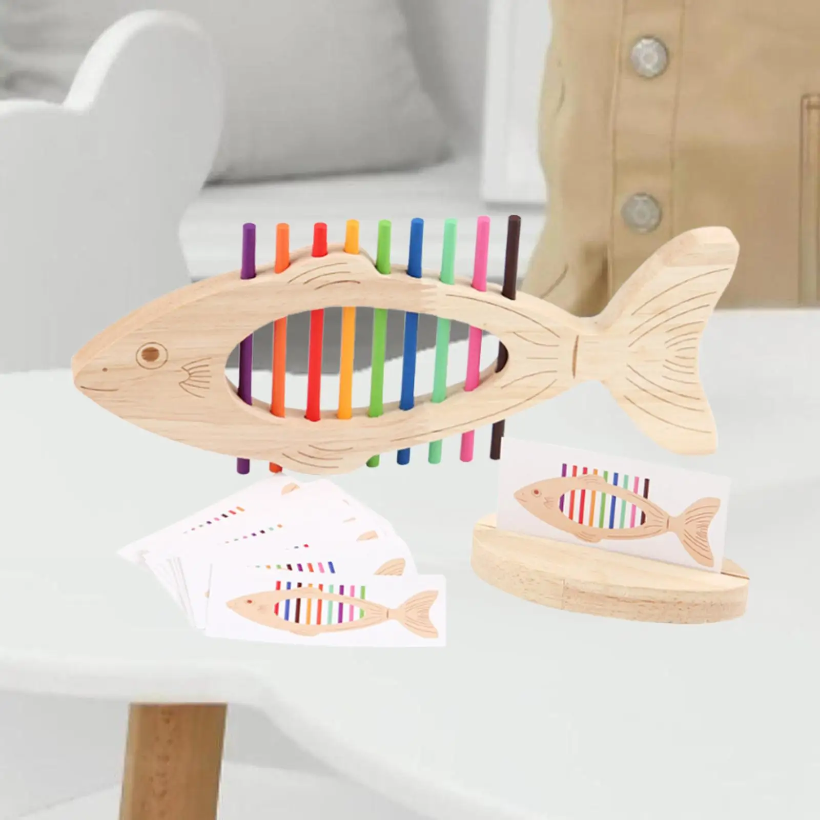 Juguete clasificador de colores en madera para preescolar - imagen 2