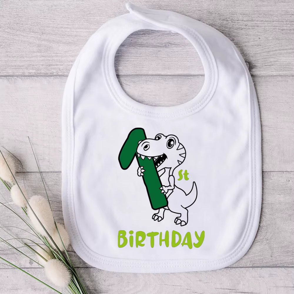 Babero de algodon para bebe - Primer cumple y regalo bautizo