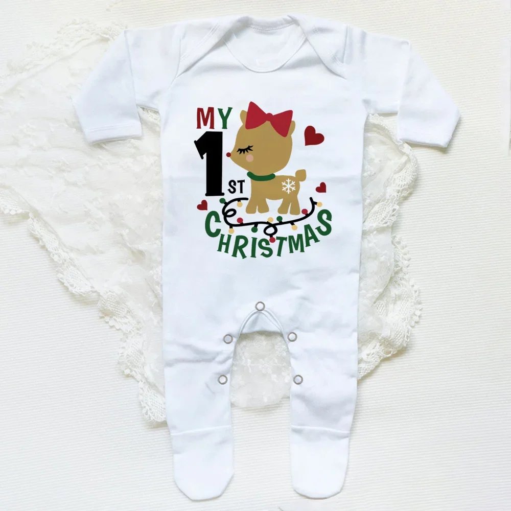 Body bebé blanco de algodón para recién nacido – Idea regalo Navidad - imagen 2