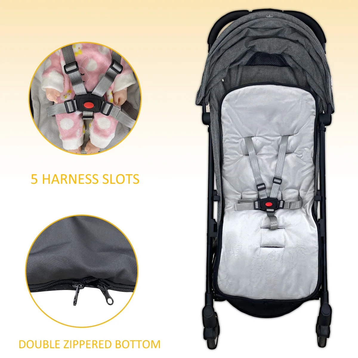 Saco de invierno universal para cochecito infantil impermeable - imagen 5