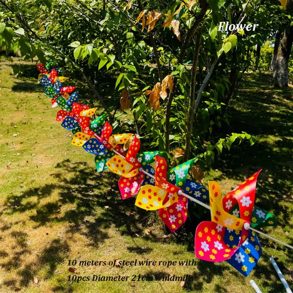 Molinos de viento coloridos para arco de pasillo