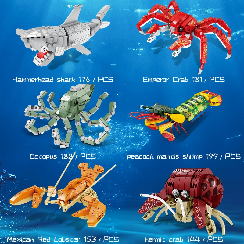 Bloques de construcción Ocean World de cangrejo emperador - imagen 5