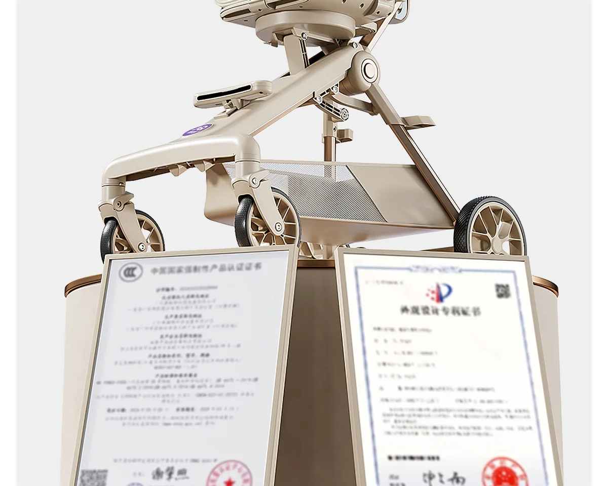 Cochecito de bebé bidireccional reclinable plegable para paseos