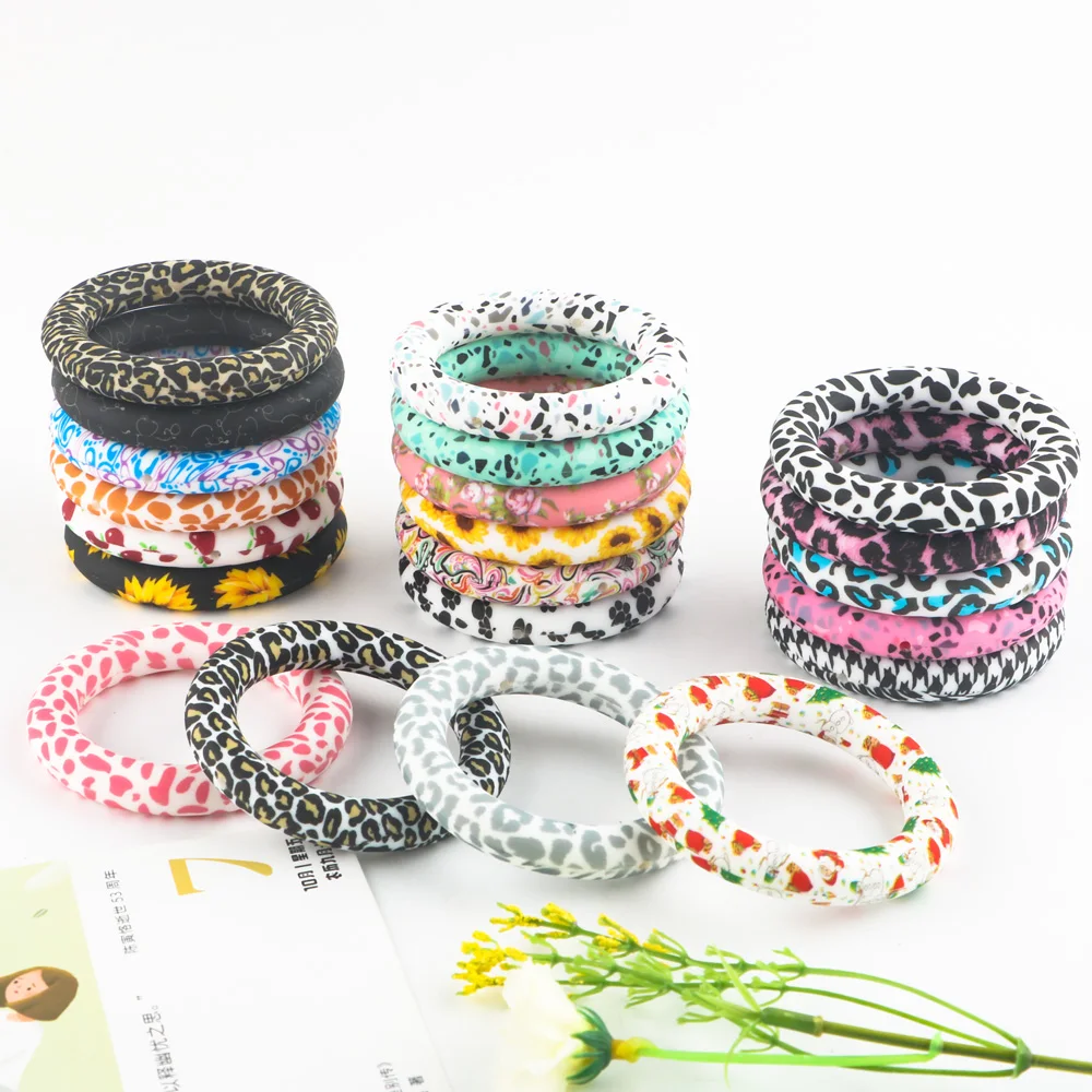 Kovict colgante de anillo en silicona impresa para joyería infantil - imagen 4