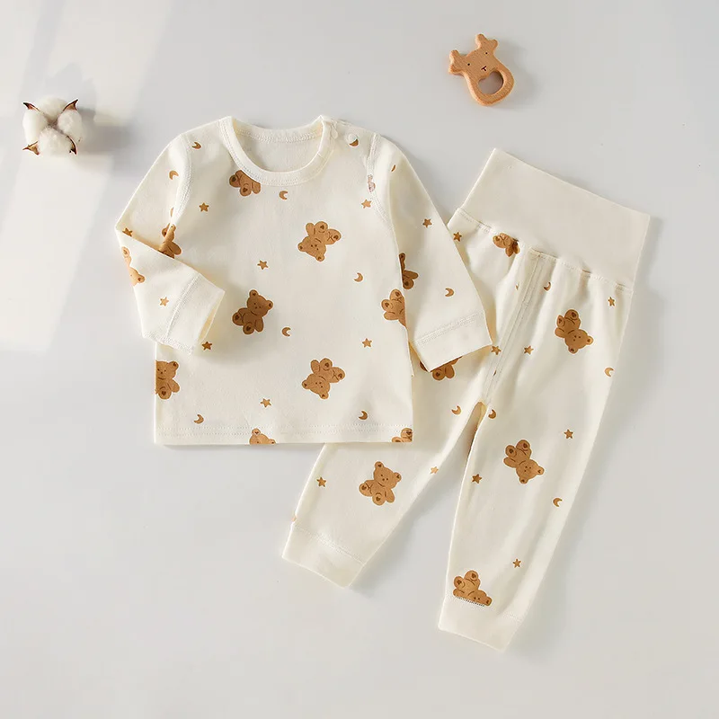 Conjunto pijamas algodón sin costuras para niños, manga larga - imagen 3