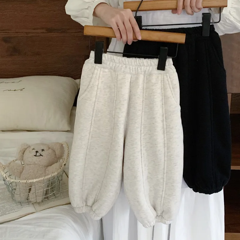 Pantalones de chándal acolchados invernales para niños